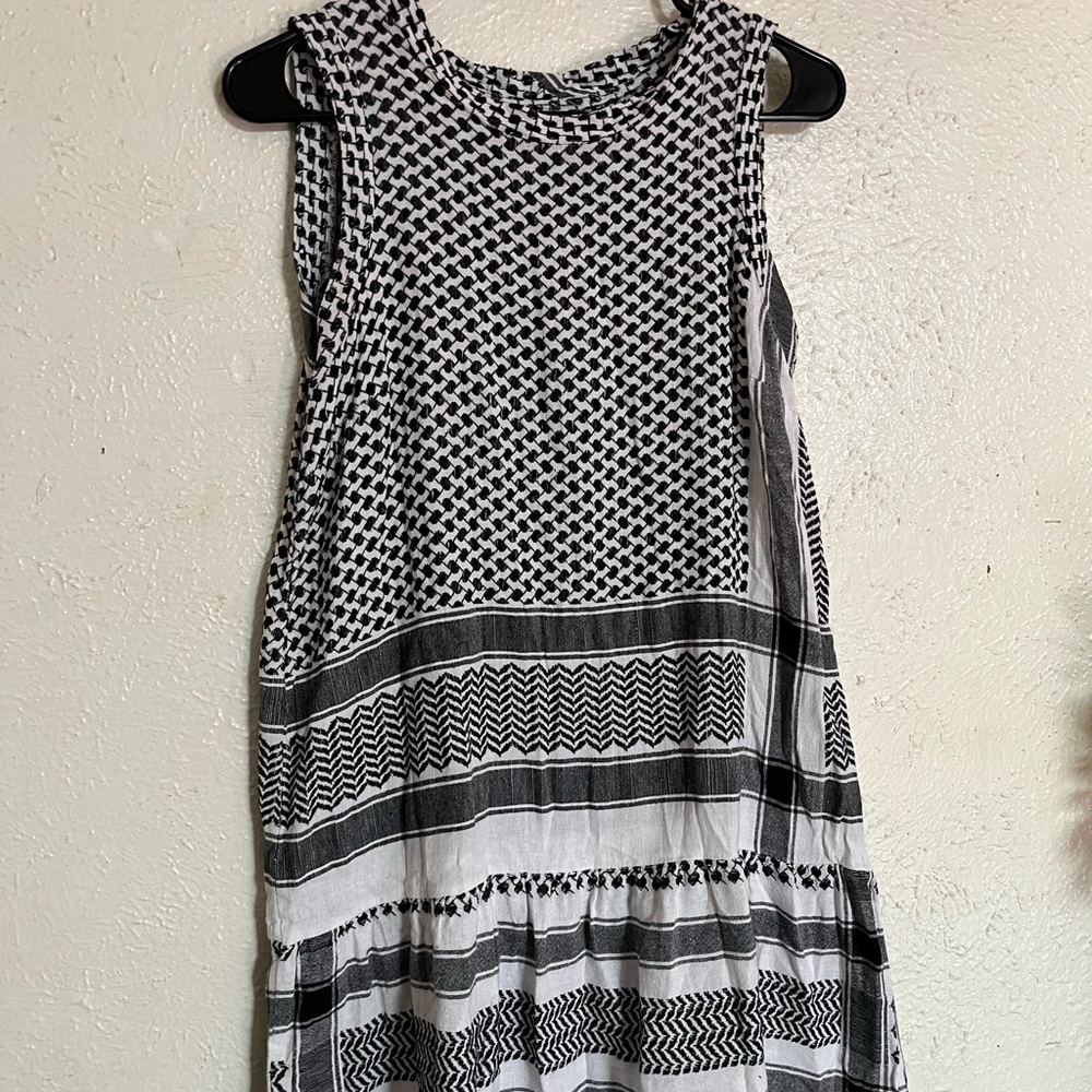 Cecilie Copenhagen Monochrome Geometric Midi Dress
